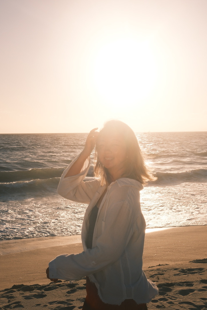 Lumiere Feng at the beach